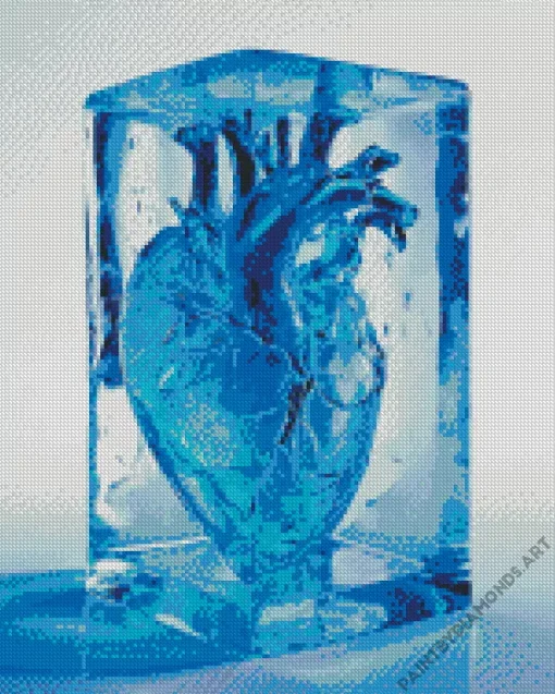 Frozen Blue Heart Diamond Painting