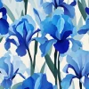 Illustration Blue Iris Diamond Painting