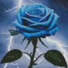 Lightning Blue Rose Diamond Painting