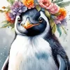 Aesthetic Flower Penguin Diamond Painting