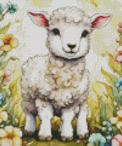 Aesthetic Fluffy Lamb Diamond Painting