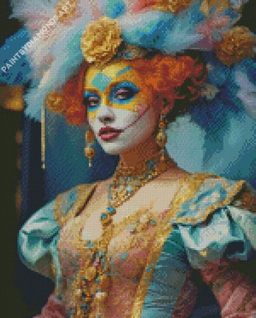 Beautiful Female Clown Diamond Painting