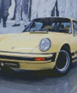 Beige Porsche 911 Diamond Painting