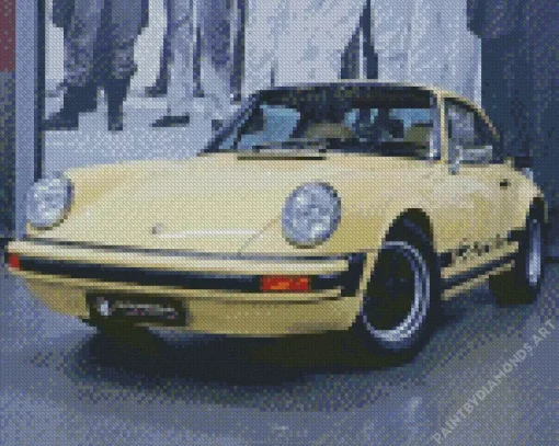 Beige Porsche 911 Diamond Painting