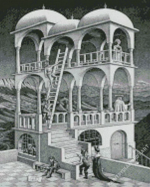 Belvedere By Maurits Cornelis Escher Diamond Painting