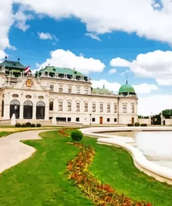 Belvedere Garden Vienna Diamond Painting