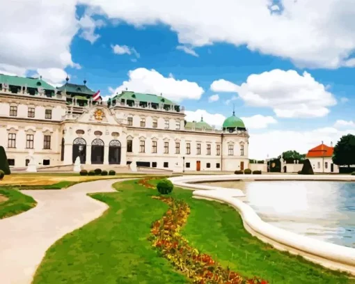 Belvedere Garden Vienna Diamond Painting