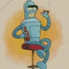 Bender Smoking Cigarette Diamond Painting