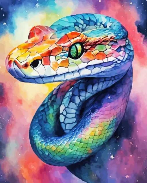 Big Rainbow Snake Diamond Painting