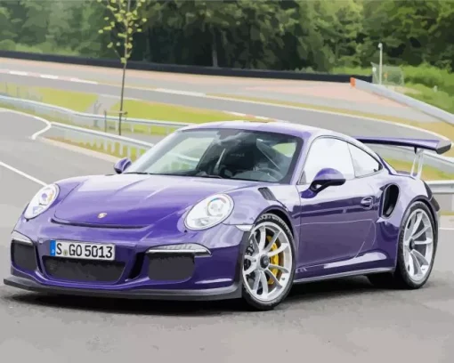 Black And Purple Porsche Diamond Painting