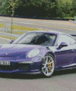 Black And Purple Porsche Diamond Painting