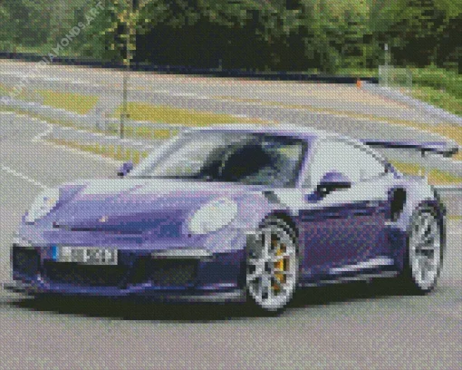 Black And Purple Porsche Diamond Painting