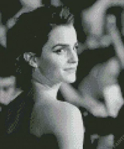 Black And White Emma Watson Diamond Painting