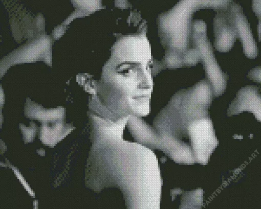 Black And White Emma Watson Diamond Painting