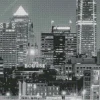 Black And White Philadelphia Skyline Diamond Painting