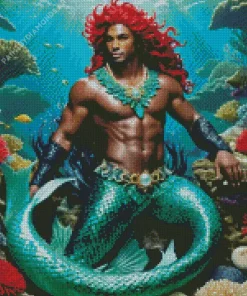 Black Merman Diamond Painting