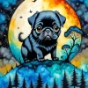 Black Pug Puppy Diamond Painting