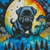 Black Pug Puppy Diamond Painting