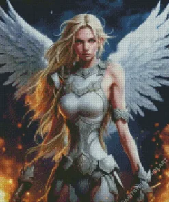 Blonde Angel with Wings Diamond Painting