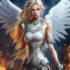 Blonde Angel with Wings Diamond Painting