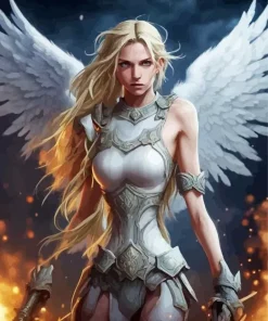 Blonde Angel with Wings Diamond Painting