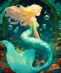 Blonde Mermaid Diamond Painting