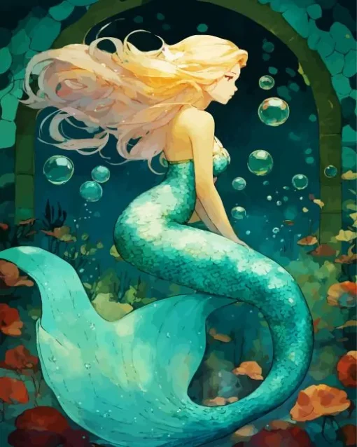 Blonde Mermaid Diamond Painting