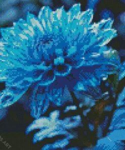 Blue Dahlia Diamond Painting