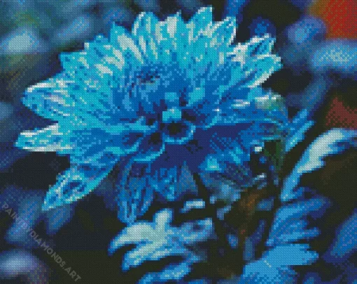 Blue Dahlia Diamond Painting