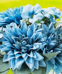 Blue Dahlia Bouquet Diamond Painting