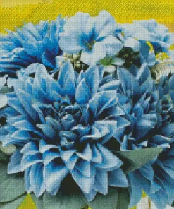 Blue Dahlia Bouquet Diamond Painting