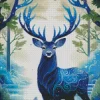 Blue Deer Art Diamond Painting