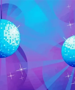 Blue Disco Balls Diamond Painting