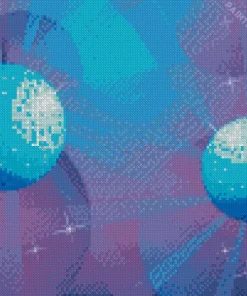 Blue Disco Balls Diamond Painting