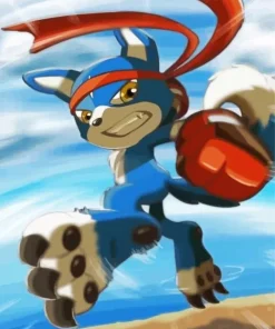 Blue Dog Digimon Diamond Painting