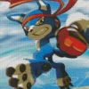 Blue Dog Digimon Diamond Painting