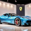 Blue Ferrari Car Diamond Painting