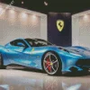 Blue Ferrari Car Diamond Painting