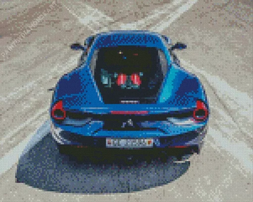 Blue Ferrari Diamond Painting