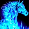 Blue Fire Horse Diamond Painting