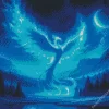 Blue Firebird Diamond Painting