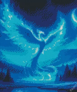 Blue Firebird Diamond Painting