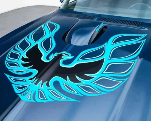 Blue Firebird Logo Diamond Painting