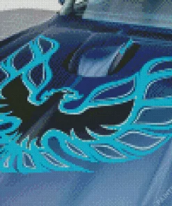 Blue Firebird Logo Diamond Painting