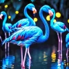 Blue Flamingos Diamond Painting