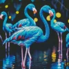 Blue Flamingos Diamond Painting