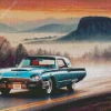 Blue Ford Thunderbird Diamond Painting