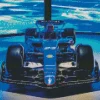 Blue Formula 1 Car Diamond Painting