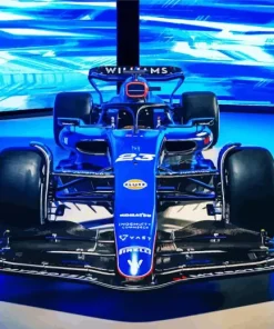 Blue Formula 1 Car Diamond Painting