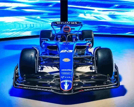 Blue Formula 1 Car Diamond Painting